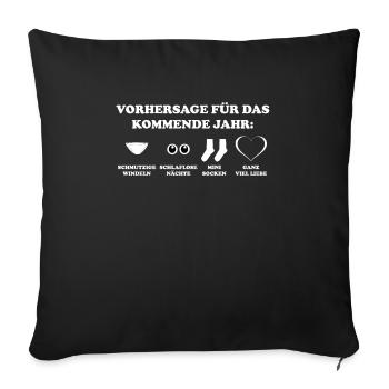 WERDENDER VATER MUTTER - Sofakissenbezug 45 x 45 cm - Schwarz - Vorne