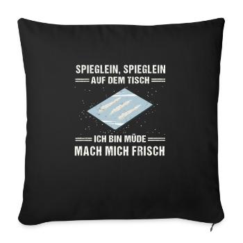 Hardtekk Techno Drogen Kokain Kokser - Sofakissenbezug 45 x 45 cm - Schwarz - Vorne