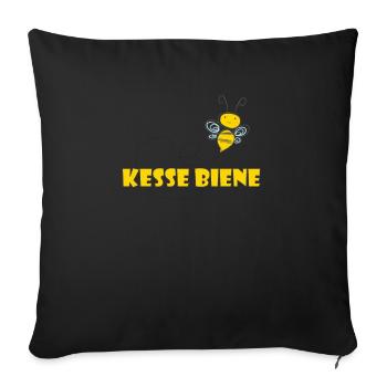 Kosename Kesse Biene Geschenkidee - Sofakissenbezug 45 x 45 cm - Schwarz - Vorne