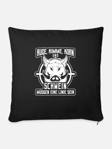 Jagen Jäger - Sofakissenbezug 45 x 45 cm - Schwarz