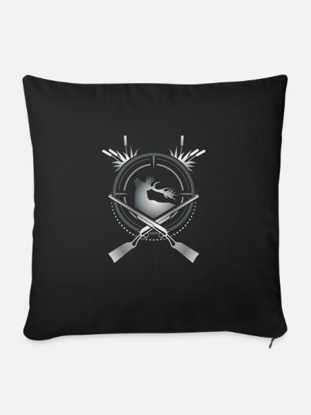 Rotwild Jäger - Sofakissenbezug 45 x 45 cm - Schwarz