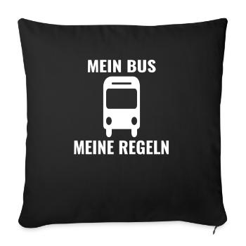 Mein Bus Meine Regeln - Sofakissenbezug 45 x 45 cm - Schwarz - Vorne