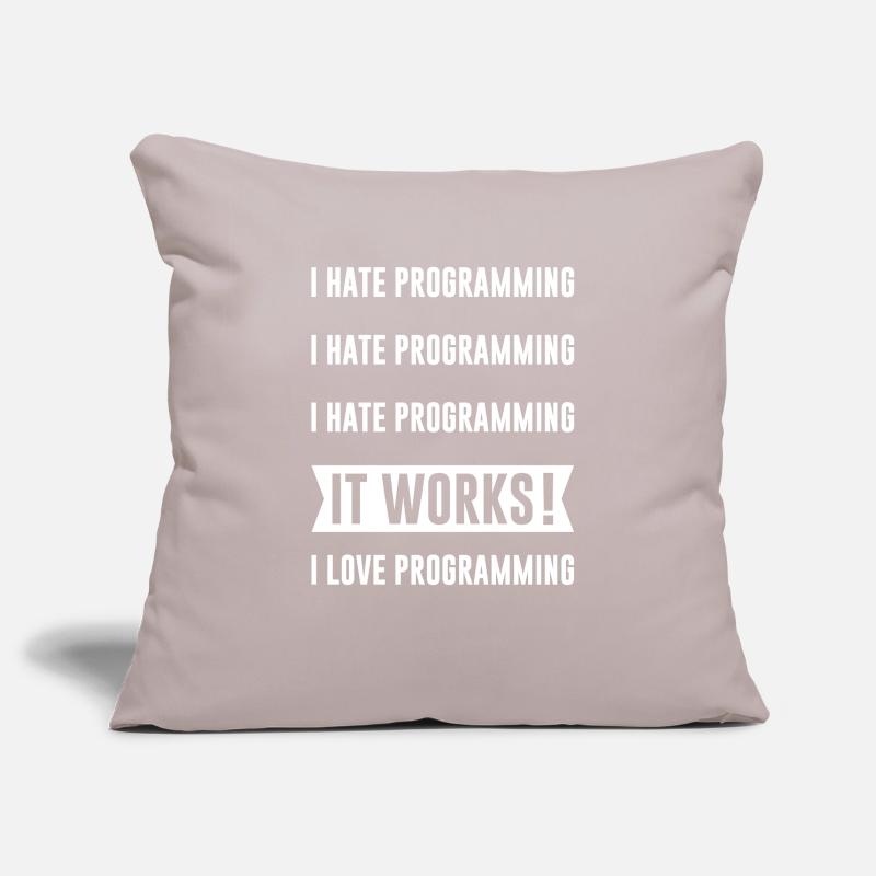 Programmierer - I HATE PROGRAMMING Sofakissenbezug 45 x 45 cm