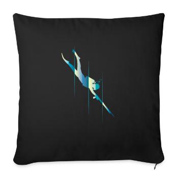 Speerfischen - Sofakissenbezug 45 x 45 cm - Schwarz - Vorne