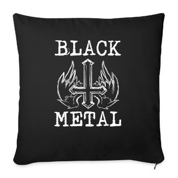 BLACK METAL - Sofa pillowcase 17,3'' x 17,3'' (45 x 45 cm) - black - Front