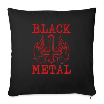 Heavy Metal - BLACK METAL - Sofa pillowcase 17,3'' x 17,3'' (45 x 45 cm) - black - Front