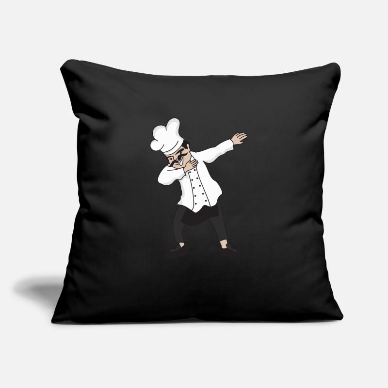 Dabbing chef chef de restaurant chef de chapeau Housse de coussin décorative 45 x 45 cm