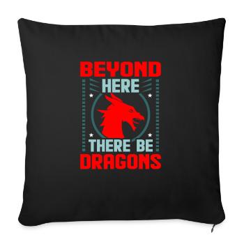 Dragon - Housse de coussin décorative 45 x 45 cm - noir - Devant