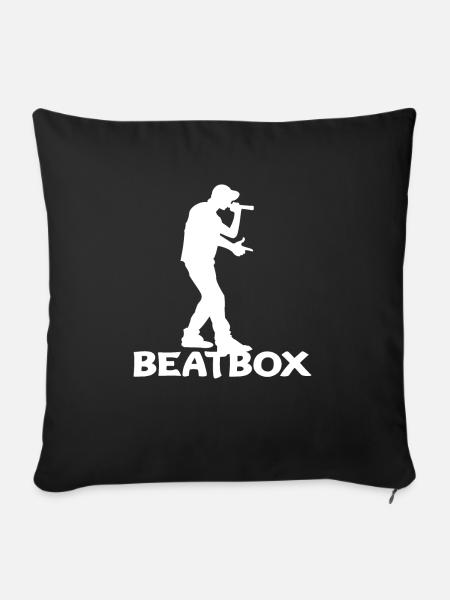 Beatbox - Sofakissenbezug 45 x 45 cm - Schwarz