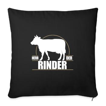 Herr der Rinder - Sofakissenbezug 45 x 45 cm - Schwarz - Vorne