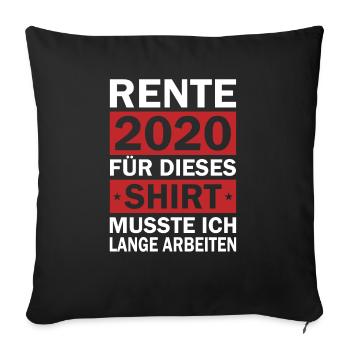 Lustige Geschenke zum Ruhestand Renteneintritt 202 - Sofakissenbezug 45 x 45 cm - Schwarz - Vorne