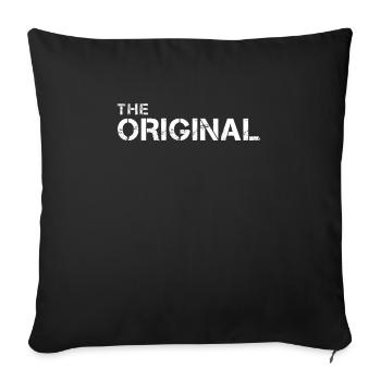 original together with remix father/son/mother/toch - Sofa pillowcase 17,3'' x 17,3'' (45 x 45 cm) - black - Front