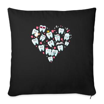 dentist - Sofa pillowcase 17,3'' x 17,3'' (45 x 45 cm) - black - Front