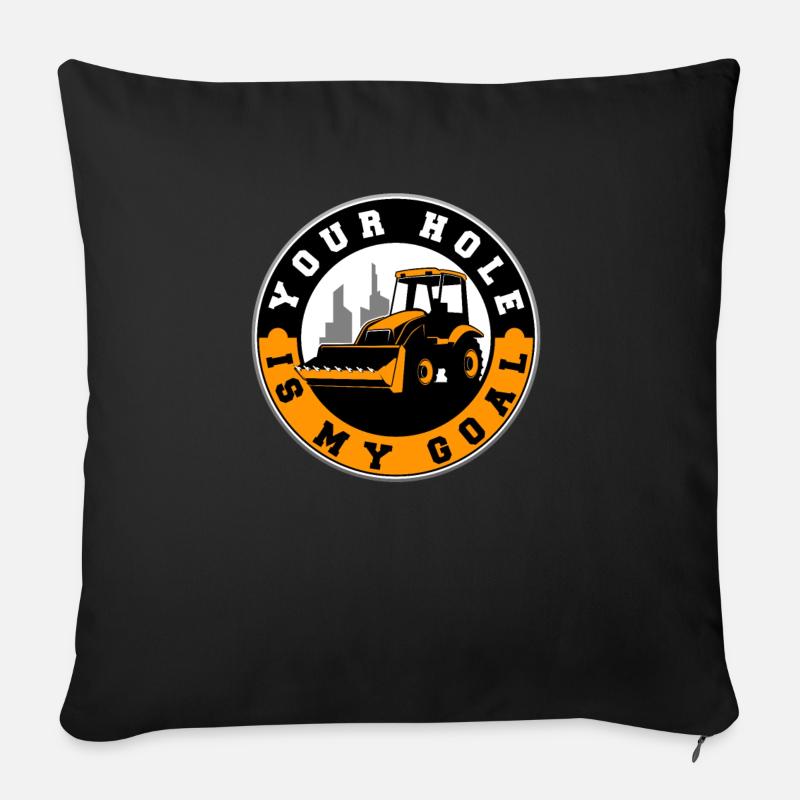 Bagger - Sofakissenbezug 45 x 45 cm - Schwarz