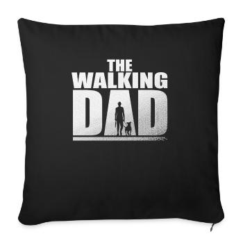 Cadeau de papa marchant pour les propriétaires de chiens - Housse de coussin décorative 45 x 45 cm - noir - Devant