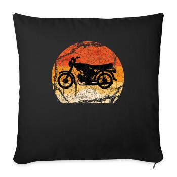 Moped Simson S51 - Sofa pillowcase 17,3'' x 17,3'' (45 x 45 cm) - black - Front