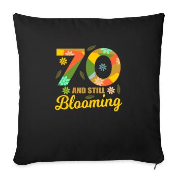 70th birthday 70 years old 70th party gift idea - Sofa pillowcase 17,3'' x 17,3'' (45 x 45 cm) - black - Front