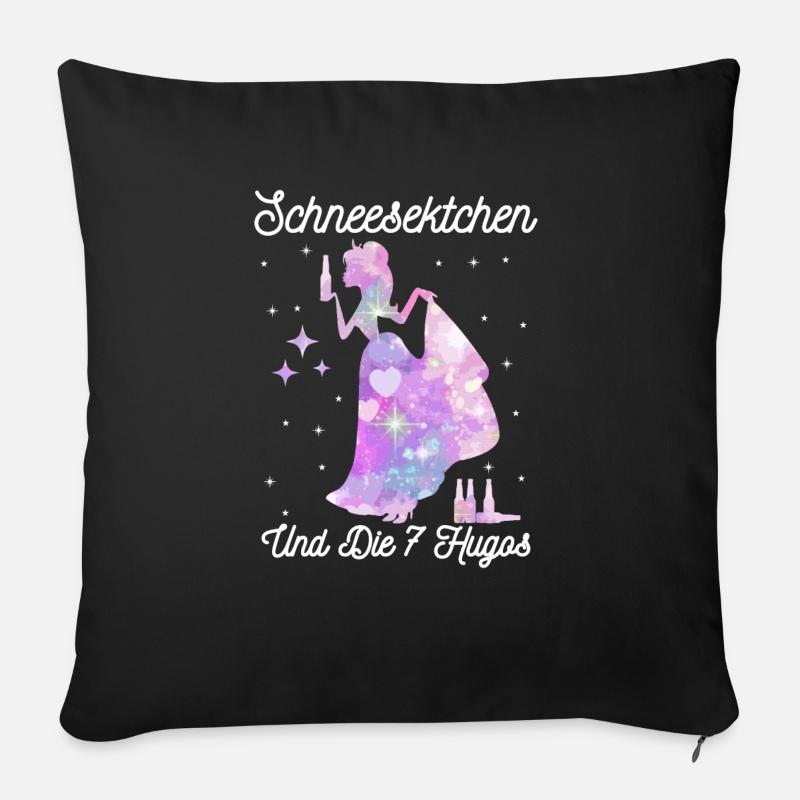 Schneesektchen Junggesellinnen Hochzeit JGA Party - Sofakissenbezug 45 x 45 cm - Schwarz