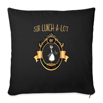Sir Lunch a Lot - Wolverine Gift Medieval Ri - Sofa pillowcase 17,3'' x 17,3'' (45 x 45 cm) - black - Front