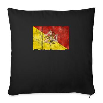 Italien - Sofakissenbezug 45 x 45 cm - Schwarz - Vorne