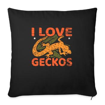Gecko - Sofakissenbezug 45 x 45 cm - Schwarz - Vorne