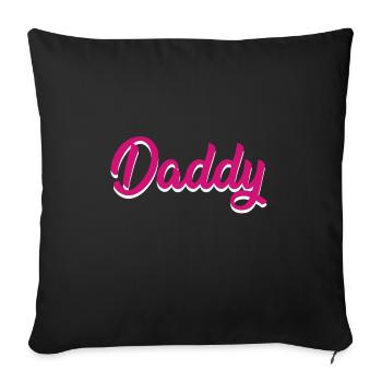 daddy gift for father day - Sofa pillowcase 17,3'' x 17,3'' (45 x 45 cm) - black - Front