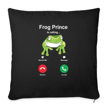 frog - Sofa pillowcase 17,3'' x 17,3'' (45 x 45 cm) - black - Front