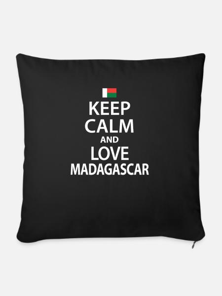 Madagaskar - Sofakissenbezug 45 x 45 cm - Schwarz