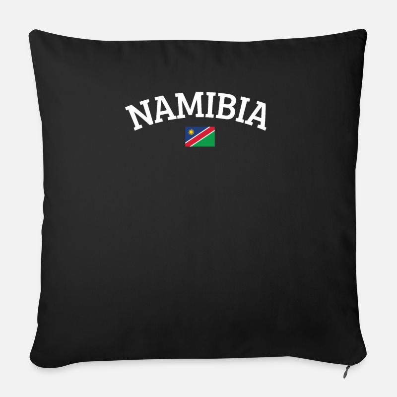 Namibia - Sofakissenbezug 45 x 45 cm - Schwarz
