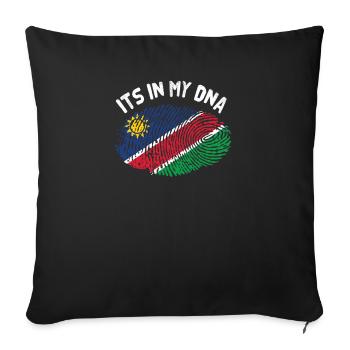 Namibie - Housse de coussin décorative 45 x 45 cm - noir - Devant