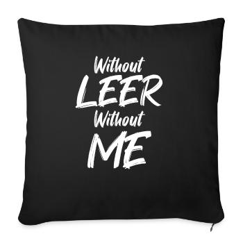 Frise orientale vide - Housse de coussin décorative 45 x 45 cm - noir - Devant