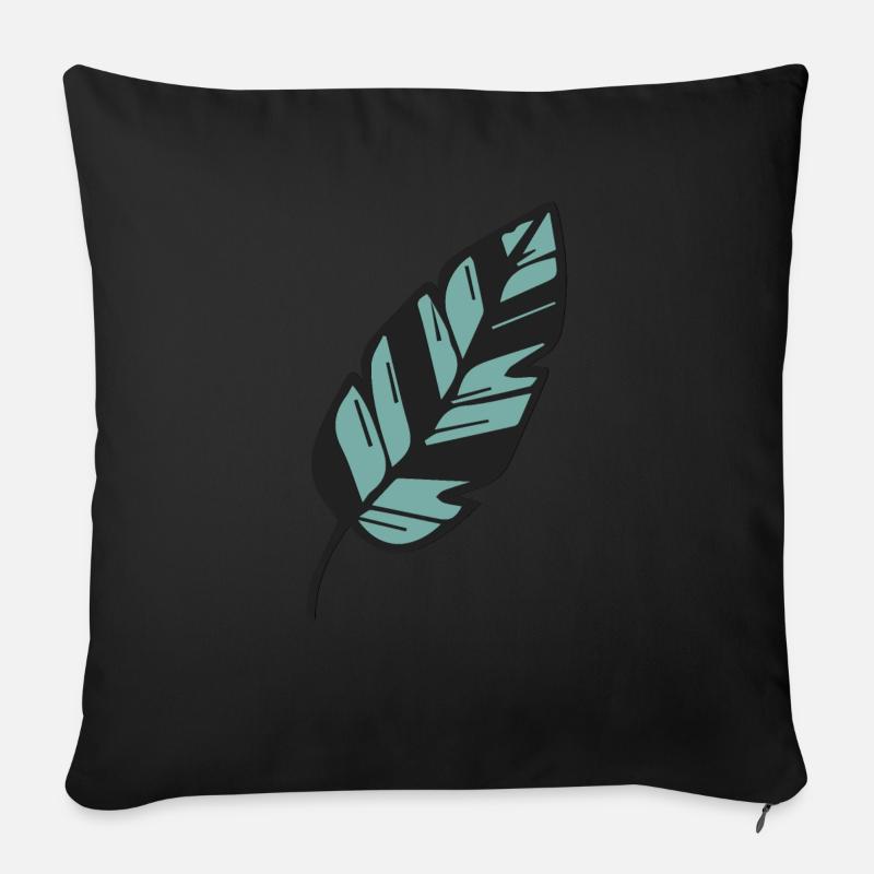 Silberfarn Neuseeland Maori - Sofakissenbezug 45 x 45 cm - Schwarz