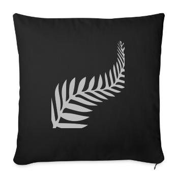 Plumes de plumes maories - Housse de coussin décorative 45 x 45 cm - noir - Devant