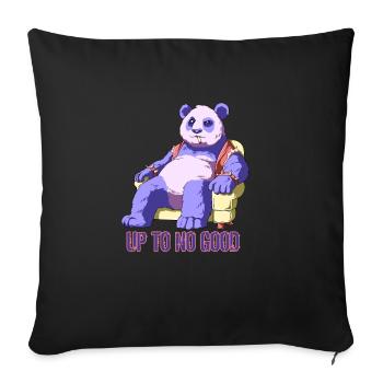 Pastel Goth Panda - Up To No Good - Sofakissenbezug 45 x 45 cm - Schwarz - Vorne