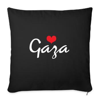 Gaza Heart - Sofa pillowcase 17,3'' x 17,3'' (45 x 45 cm) - black - Front