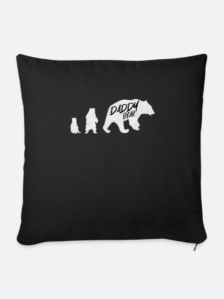 Daddy Bear - Sofakissenbezug 45 x 45 cm - Schwarz