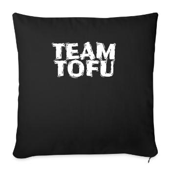 Veganer Tofu - Sofakissenbezug 45 x 45 cm - Schwarz - Vorne