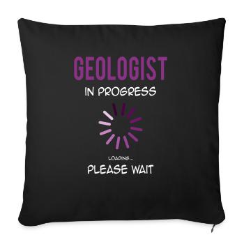 Étudiant en géologie - Housse de coussin décorative 45 x 45 cm - noir - Devant