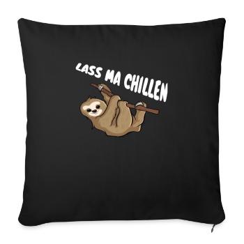 Chillen - Sofakissenbezug 45 x 45 cm - Schwarz - Vorne