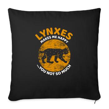 Lynx - Housse de coussin décorative 45 x 45 cm - noir - Devant