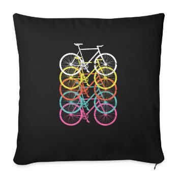 Retro vintage cycling - Sofa pillowcase 17,3'' x 17,3'' (45 x 45 cm) - black - Front