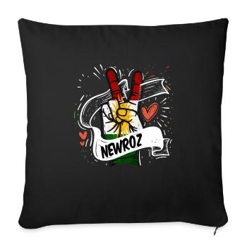 Kurdistan Iraq Kurdish gift azadi Mardin - Sofa pillowcase 17,3'' x 17,3'' (45 x 45 cm) - black - Front