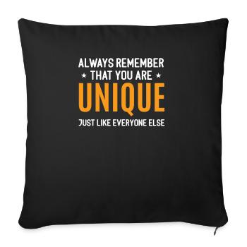 Funny quote - Sofa pillowcase 17,3'' x 17,3'' (45 x 45 cm) - black - Front