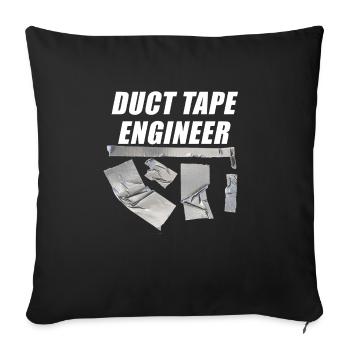 duct tape engineer - Sofakissenbezug 45 x 45 cm - Schwarz - Vorne