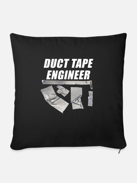 duct tape engineer - Sofakissenbezug 45 x 45 cm - Schwarz