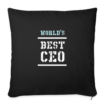 WORLD'S BEST CEO - Sofa pillowcase 17,3'' x 17,3'' (45 x 45 cm) - black - Front