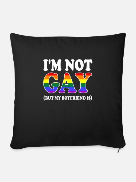 Schwul Gay Pride - Sofakissenbezug 45 x 45 cm - Schwarz