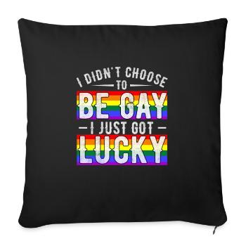 Hommes gays LGBT - Housse de coussin décorative 45 x 45 cm - noir - Devant