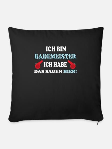 Bademeister - Sofakissenbezug 45 x 45 cm - Schwarz