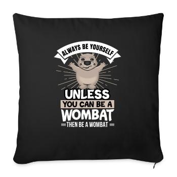 Wombat - Housse de coussin décorative 45 x 45 cm - noir - Devant